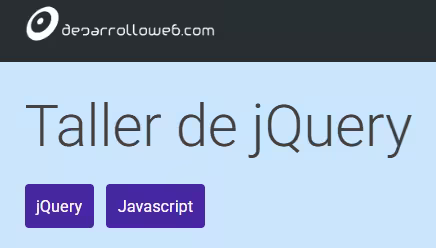 Taller de jQuery - desarrolloweb.com